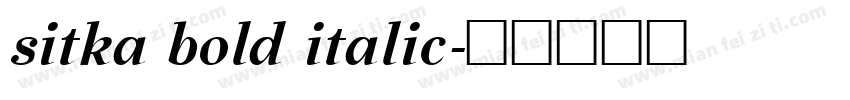 sitka bold italic字体转换